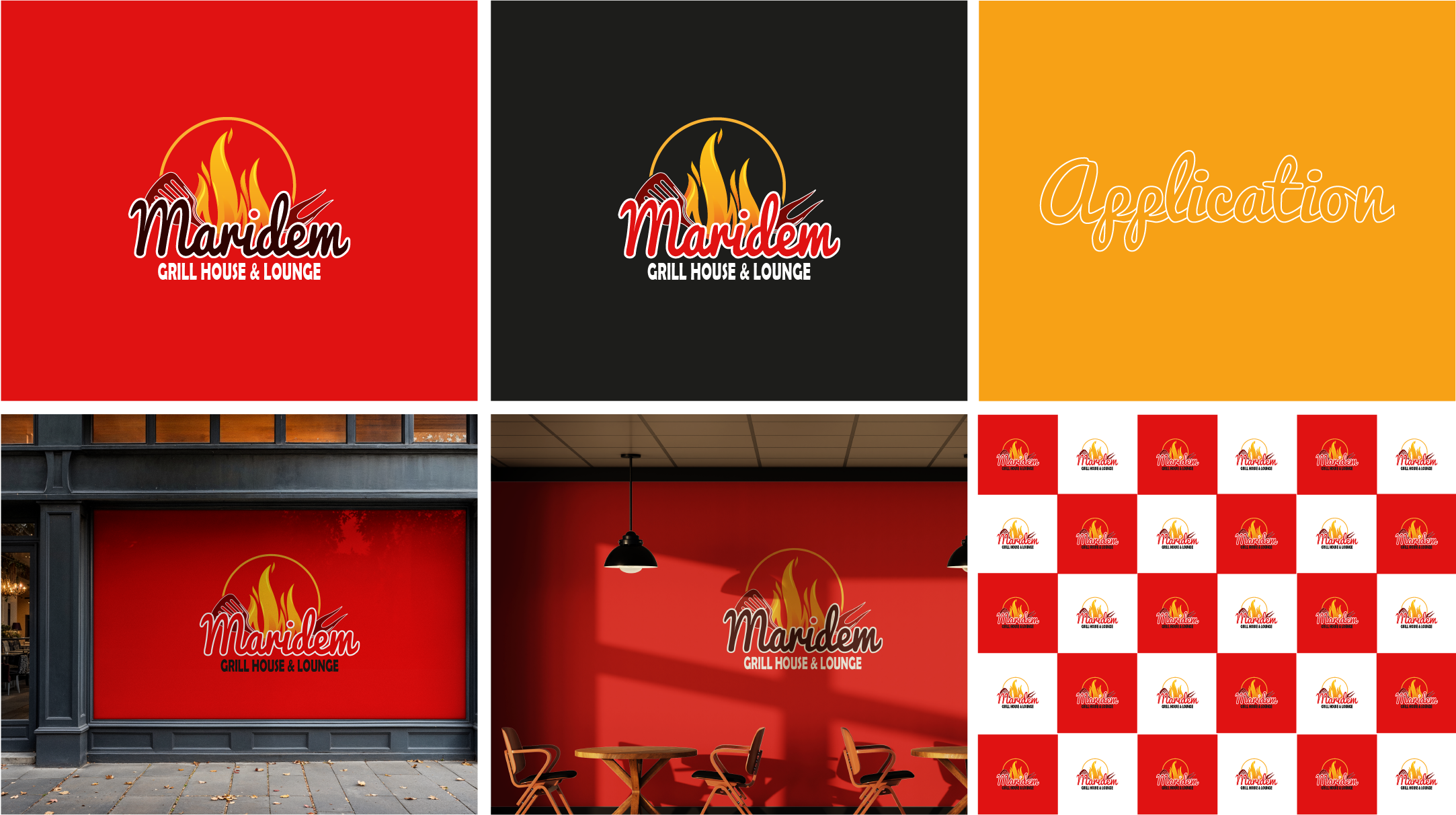 Design menu Maridem Grill House — Novafrik